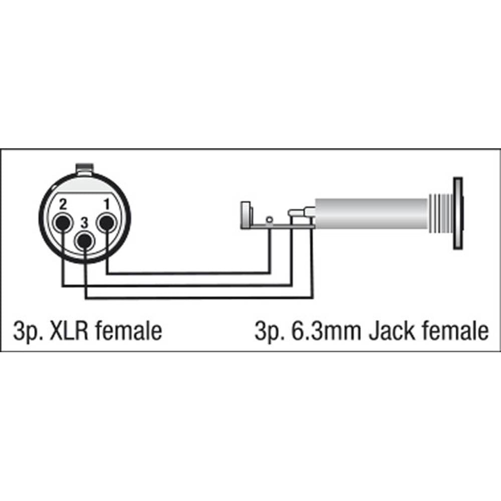 DAP FLA22 XLR FEMALE NAAR STEREO JACK FEMALE ADAPTER
