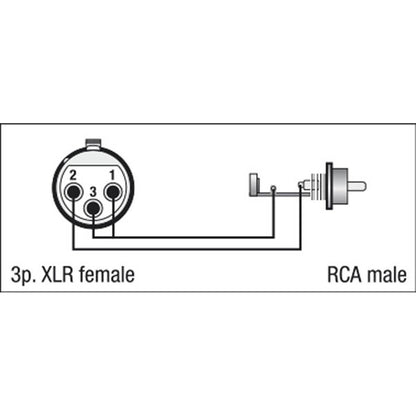 DAP FLA31 XLR FEMALE NAAR RCA MALE ADAPTER