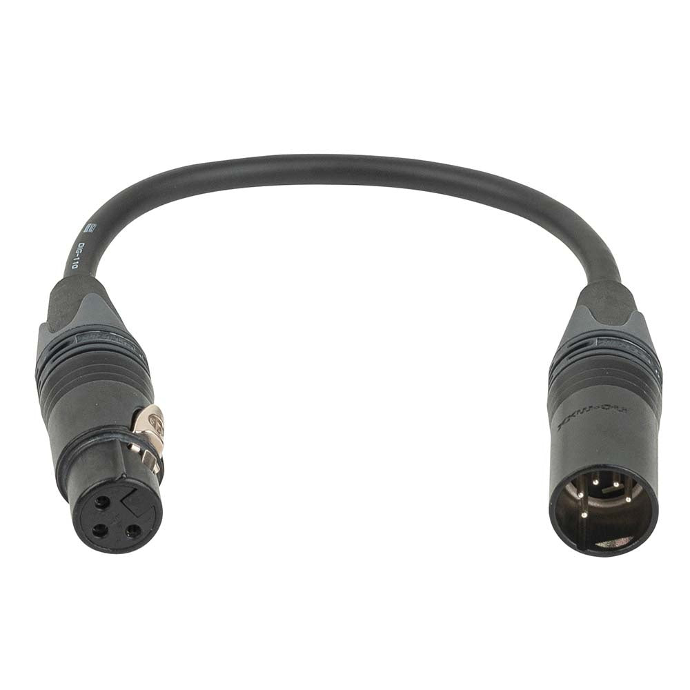 DAP FLA45 NEUTRIK 5P XLR MELE NAAR 3P XLR FEMALE DMX VERLOOP 25CM