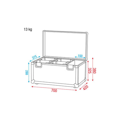 DAP FLIGHTCASE VOOR 4X KANJO WASH/SPOT