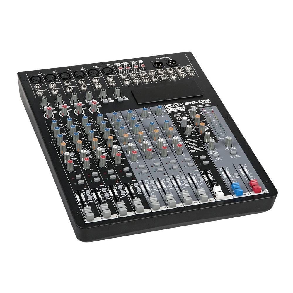 DAP GIG-124CFX 12 KANAALS MIXER MET EFFECTENUNIT