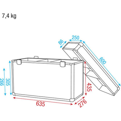 DAP LCA-PHA6 FLIGHTCASE VOOR 2X PHANTOM 25/50/65 VALUE LINE