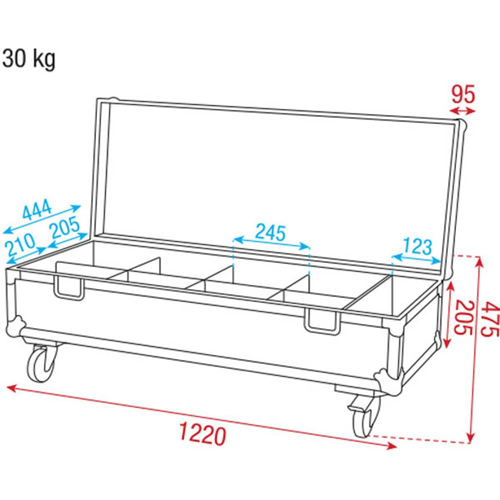 DAP LCA-SPE1 FLIGHTCASE VOOR 8X SHOWTEC SPECTRAL SPOT
