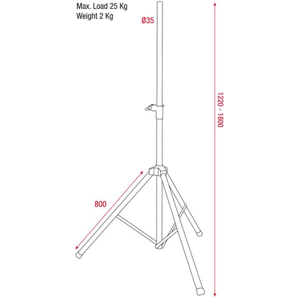 DAP LUIDSPREKERSTATIEF 35-38MM TOT 25KG