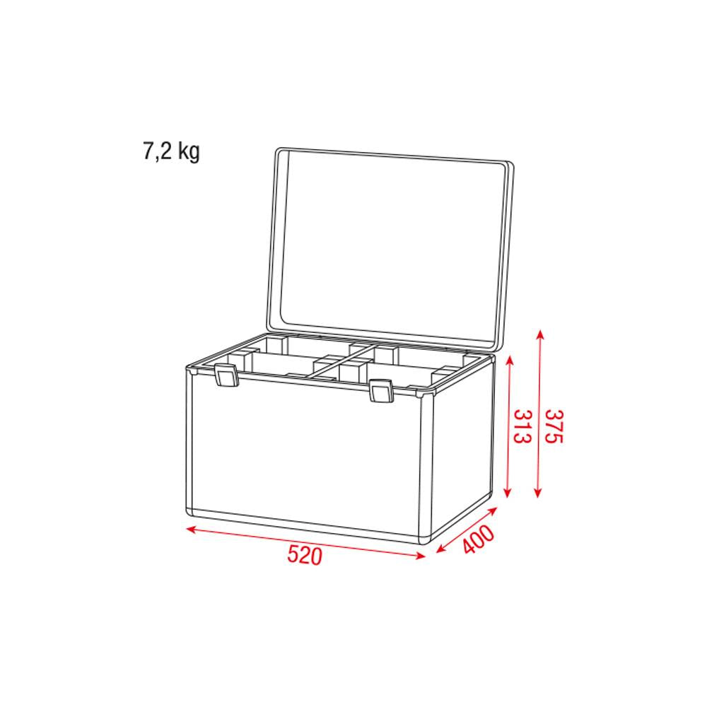 DAP VALUE LINE FLIGHTCASE VOOR 4X KANJO WASH/SPOT