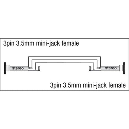 DAP XGA02 MINI JACK FEMALE NAAR MINI JACK FEMALE ADAPTER