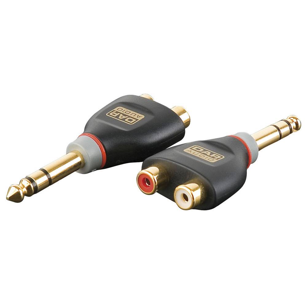 DAP XGA18 JACK STEREO MALE NAAR 2X RCA FEMALE ADAPTER