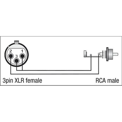 DAP XGA31 XLR FEMALE NAAR RCA MALE ADAPTER