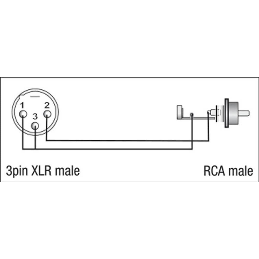 DAP XGA32 XLR MALE NAAR RCA MALE ADAPTER
