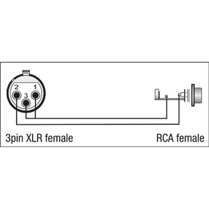 DAP XGA33 XLR FEMALE NAAR RCA FEMALE ADAPTER