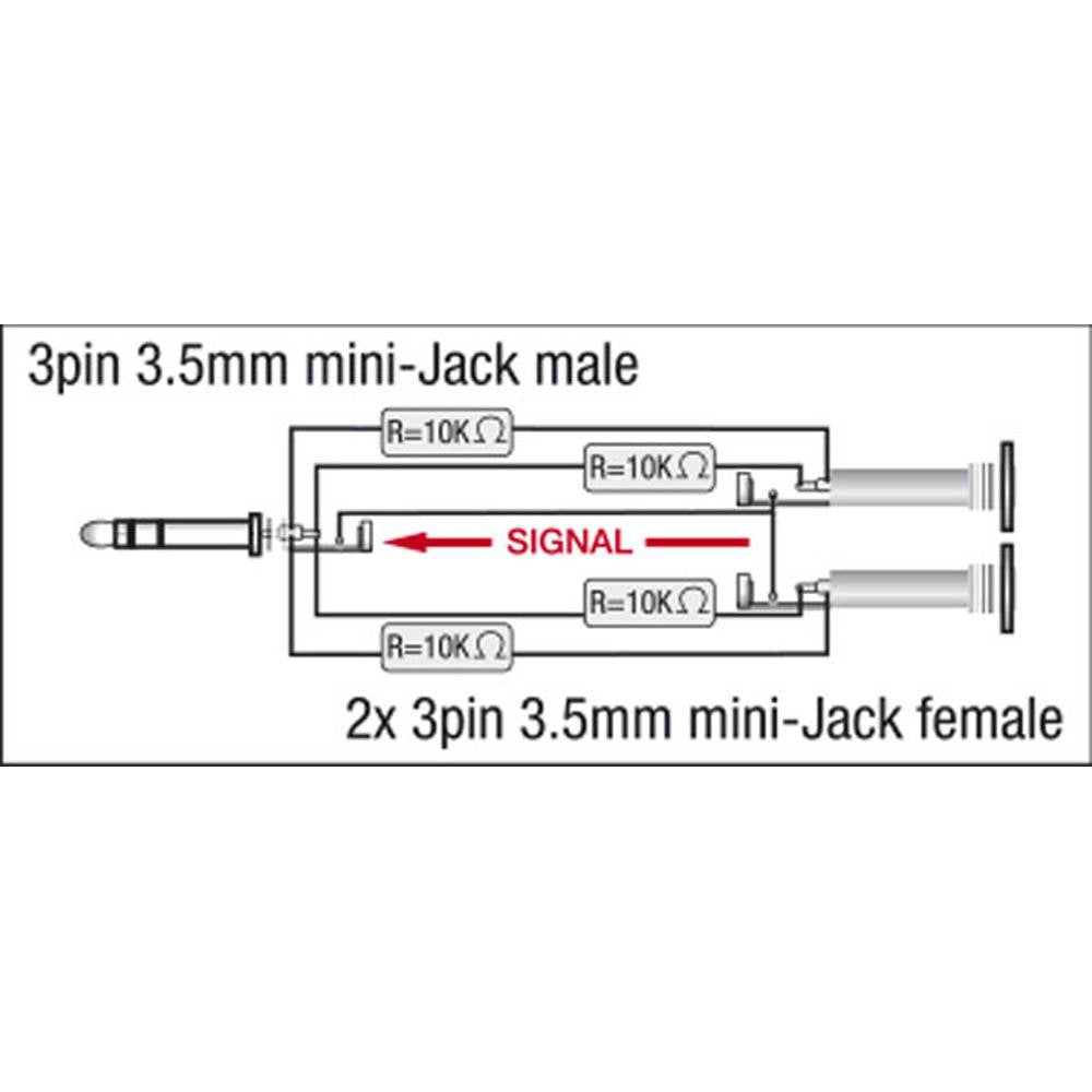 DAP XGA44 2X STEREO MINI JACK NAAR 1X STEREO MINI JACK ADAPTER