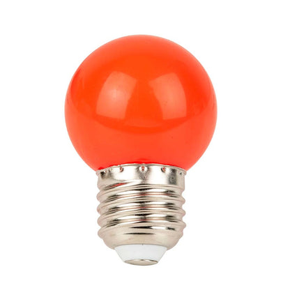 SHOWGEAR G45 E27 DIMBARE KUNSTSTOF LED-LAMP VOOR PRIKKABEL 1W ROOD