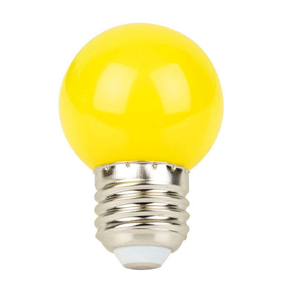 SHOWGEAR G45 E27 DIMBARE KUNSTSTOF LED-LAMP VOOR PRIKKABEL 1W GEEL