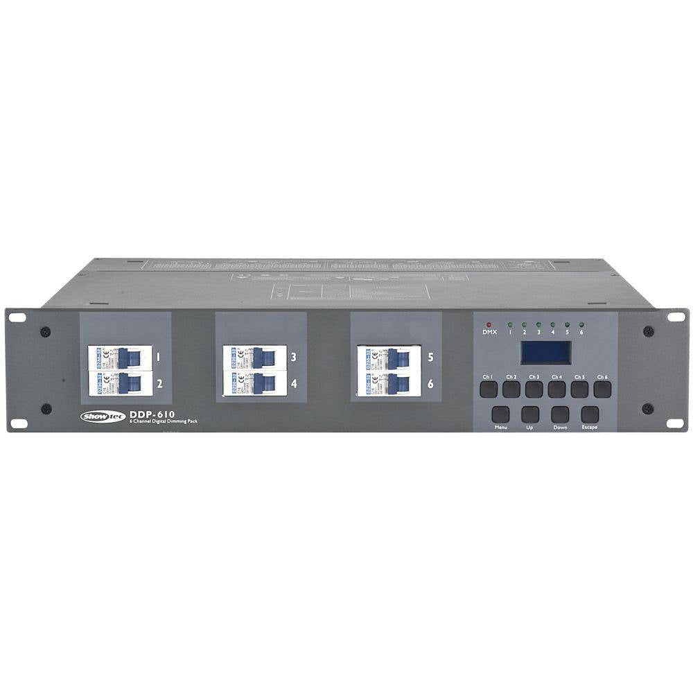 SHOWTEC DDP-610M 6-KANAALS DIGITAAL DIMMERPACK HARTING