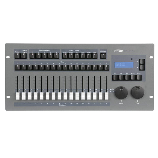 SHOWTEC SM-16/2 FX DMX LICHTCONTROLLER MET SHAPE GENERATOR