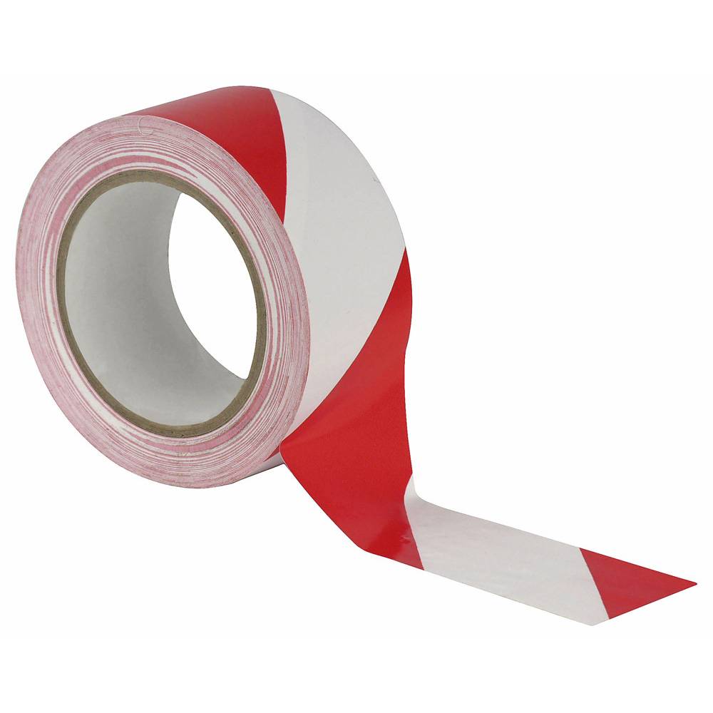 SHOWTEC VLOER-MARKERINGSTAPE 50MM ROOD/WIT